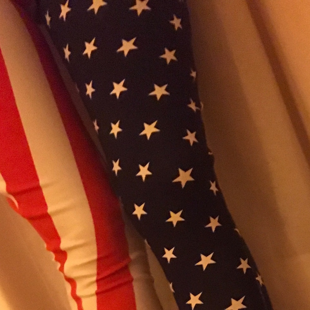USA America 4th of July Leggings Star Stripe flag - Picture 3 of 4